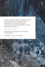 Text: "Implementing the Right to Decide under the Convention on the Rights of Persons with Disabilities" von János Fiala-Butora. Kunstvoller Hintergrund in Blau- und Grautönen.