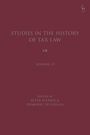 Oberer Text: "STUDIES IN THE HISTORY OF TAX LAW, VOLUME 12". Unten: "EDITED BY PETER HARRIS & DOMINIC DE COGAN". Bordeaux Hintergrund.