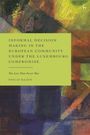 Titel: "Informal Decision Making in the European Community under the Luxembourg Compromise". Abstraktes, buntes Gemälde.