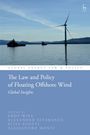"The Law and Policy of Floating Offshore Wind: Global Insights." Illustration mit Windrad im Meer und zwei Schiffen.