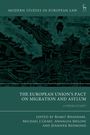 Buchtitel über EU-Migrationspakt, obere Hälfte Landkarte, dunkelgrün, weiße Schrift, Autoren unten genannt.