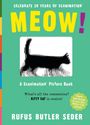 MEOW! Celebrate 20 years of Scanimation. Silhouette einer Katze in Bewegung. Text über bewegte Kätzchen.