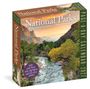 "National Parks: A Year Exploring America's Natural Treasures - 2027." Kalender mit Fluss und Bäumen in malerischer Landschaft.