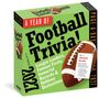 "A Year of Football Trivia! League Leaders, Famous Firsts, Immortal Records & Dubious Distinctions." Ein grüner Kalender mit Football.