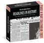 Boxcover mit Text: "HEADLINES IN HISTORY", "2027 Calendar", "A Year of Remarkable Stories from The Times Archives".