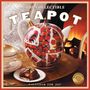 "The Collectible Teapot" und "Calendar for 2027" sind Haupttexte. Bunte Teekanne, goldverzierte Tassen und Nachspeise vor Kamin.
