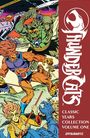 „ThunderCats Classic Years Collection Volume One.“ Illustration: Dynamische Figuren kämpfen, futuristische Umgebung.