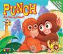 Text: "PUNCH Are You my Friend? WITH FLAPS ON EVERY SPREAD!" Illustration: Zwei Affen, fröhliche Giraffe, bunte Landschaft.