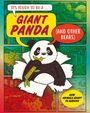 "IT'S TOUGH TO BE A ... GIANT PANDA (AND OTHER BEARS) HOW ANIMALS ADAPT TO SURVIVE" Illustration von Panda, Comicszenen im Hintergrund.