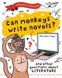 "Can monkeys write novels? Once upon a time, and other questions about LITERATURE." Illustration mit Affe und Laptop.