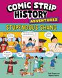 Titel: "Comic Strip History Adventures: Stupendous Shang". Szenen von alten Schlachten und Vorhersagen.