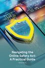 „Navigating the Online Safety Act: A Practical Guide“ von Farrer & Co. Schild auf einem Smartphone, digitaler Hintergrund.