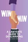 WIN WIN. A Lawyer’s Guide to Dealmaking. Zwei Hände, die sich zum Händedruck greifen, auf lila Hintergrund.