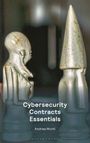 „Cybersecurity Contracts Essentials“ von Andrea Monti. Zwei stilisierte, metallische Figuren gegenüber.