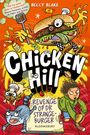 "Chicken Hill: Revenge of Dr Strange-Burger" steht auf einem bunten Cover mit einer verrückten Burger-Illustration.