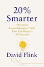 "20% Smarter" und "David Flink" in lila. Gelber Text und Illustration einer Glühbirne mit einem gelben Papierknäuel.