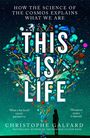 „THIS IS LIFE“ in großen Buchstaben, umgeben von bunten Naturmotiven, darunter Tiere, Pflanzen, Planeten und Sterne.