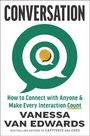 „CONVERSATION“, Ringe mit Sprechblasen; Text: Vanessa Van Edwards, „How to Connect with Anyone & Make Every Interaction Count“.