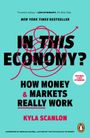"IN THIS ECONOMY?", roter Linienknoten, schwarzer Text auf türkis. Autor: Kyla Scanlon. Pinguin-Logo.