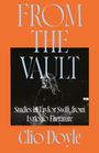 Text: "FROM THE VAULT", "Studies in Taylor Swift from Lyrics to Literature", "Clio Doyle". Schwarzes Foto, Frau mit Gitarre.
