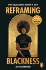 Titel: "What's Black About 'History of Art'? Reframing Blackness" von Alayo Akinkugbe. Illustration einer Frau mit Afro.