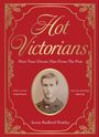 "Hot Victorians: Meet Your Dream Man From The Past" auf rotem Hintergrund mit Vintage-Foto und goldenen Ornamenten.