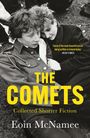 „THE COMETS“, ein Buchcover mit einem schwarz-weißen Foto eines jungen Paares, das sich auf einer Wiese anlehnt.