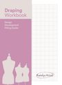 Auf lilafarbenem Hintergrund stehen die Texte "Draping Workbook", "Design Development Fitting Guide". Drei Schneiderpuppen sind abgebildet.