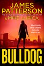 Bucheinband mit großen Texten: "JAMES PATTERSON & MIKE LUPICA." Frau mit Pistole vor rotem Sonnenuntergang und Stadt.