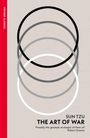 „VINTAGE CLASSICS", „SUN TZU - THE ART OF WAR". Zitat von Robert Greene. Drei überlappende Kreise in verschiedenen Grautönen.