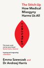 "The Stitch-Up: How Medical Misogyny Harms Us All" von Emma Szewczak und Dr. Andrzej Harris. Rotes, genähtes Blatt.
