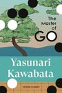 "The Master of Go" und "Yasunari Kawabata" stehen in großer Schrift. Darunter ist ein Baum mit GO-Spielsteinen illustriert.