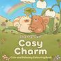 „Cherry Lam, Cosy Charm, Cute and Relaxing Colouring Book.“ Illustration: Zwei Eichhörnchen mit Kleeblatt unter Glockenblumen.