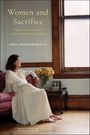 „Women and Sacrifice: From Antigone to the Woman Next Door“ von Anne Dufourmantelle. Frau in Weiß auf Sofa, Blumen.