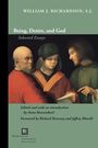"Being, Desire, and God: Selected Essays" von William J. Richardson. Gemälde mit drei Figuren, zwei Männer, eine Person mit Hut.