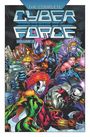 "The Complete Cyber Force Volume 2" steht über einem dynamischen Cover mit muskulösen, kämpferischen Figuren in kraftvollen Posen.