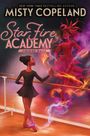 "StarFire Academy: Firebird Waltz." Eine Ballerina in Schwarz, zauberhafte Flammen umgeben eine Tänzerin im Spiegel.