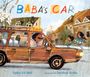 Text: "BABA's CAR", "Sadia Ali Heil", "illustrated by Sarthak Sinha". Eine Illustration: Ein Taxi mit einem fröhlichen Fahrer, zwei laufende Kinder.