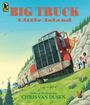 "BIG TRUCK Little Island" von Chris Van Dusen. Ein großer roter Lastwagen auf einer Straße, Menschen sehen zu.