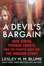 „A Devil’s Bargain“ in großen Buchstaben, darunter Namen und Beschreibung. Ein Foto mehrerer Personen im Hintergrund.