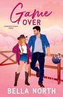 "Game Over" in großer Schrift, darunter "Oakwood Ranch Series". Zwei Personen, Mann lehnt an Zaun, hält Footballhelm.