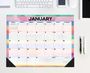 Willow Creek Press: Watercolor Stripes 2024 22 X 17 Large Monthly Deskpad, KAL