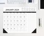 Willow Creek Press: Black & White 2024 22 X 17 Large Monthly Deskpad, KAL