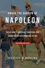 "Under the Shadow of Napoleon," ein Buchcover zeigt Soldaten in historischen Uniformen neben einem Pferd.