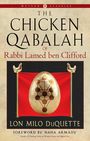 "The Chicken Qabalah of Rabbi Lamed ben Clifford", Buchcover mit einem goldenen Ei und zwei Hühnchenstatuen.