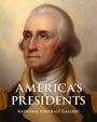 Text: "AMERICA'S PRESIDENTS", "NATIONAL PORTRAIT GALLERY". Ein Portrait eines Mannes in historischer Kleidung.