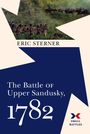 "The Battle of Upper Sandusky, 1782" von Eric Sterner. Oben ein Gemälde von Soldaten in einer grünen Landschaft. Unten ein Logo.