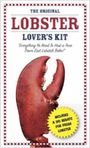 Texte: "THE ORIGINAL LOBSTER LOVER'S KIT", "Everything Ya Need To Host a True Down East Lobstah Bake!" Ein Hummerzange und gelber Stern.