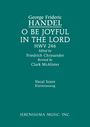 : O be joyful in the Lord, HWV 246, Buch