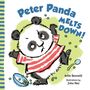 Der Titel lautet "Peter Panda Melts Down!" Ein Panda in einem gestreiften Hemd sieht wütend aus, umgeben von Erbsen.